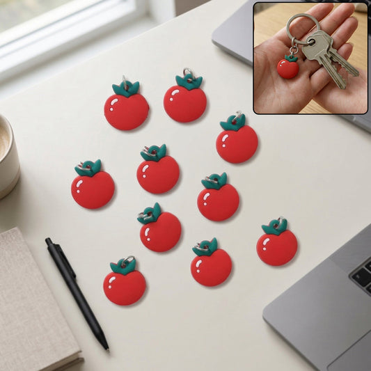 Red apple bag charm keychain
