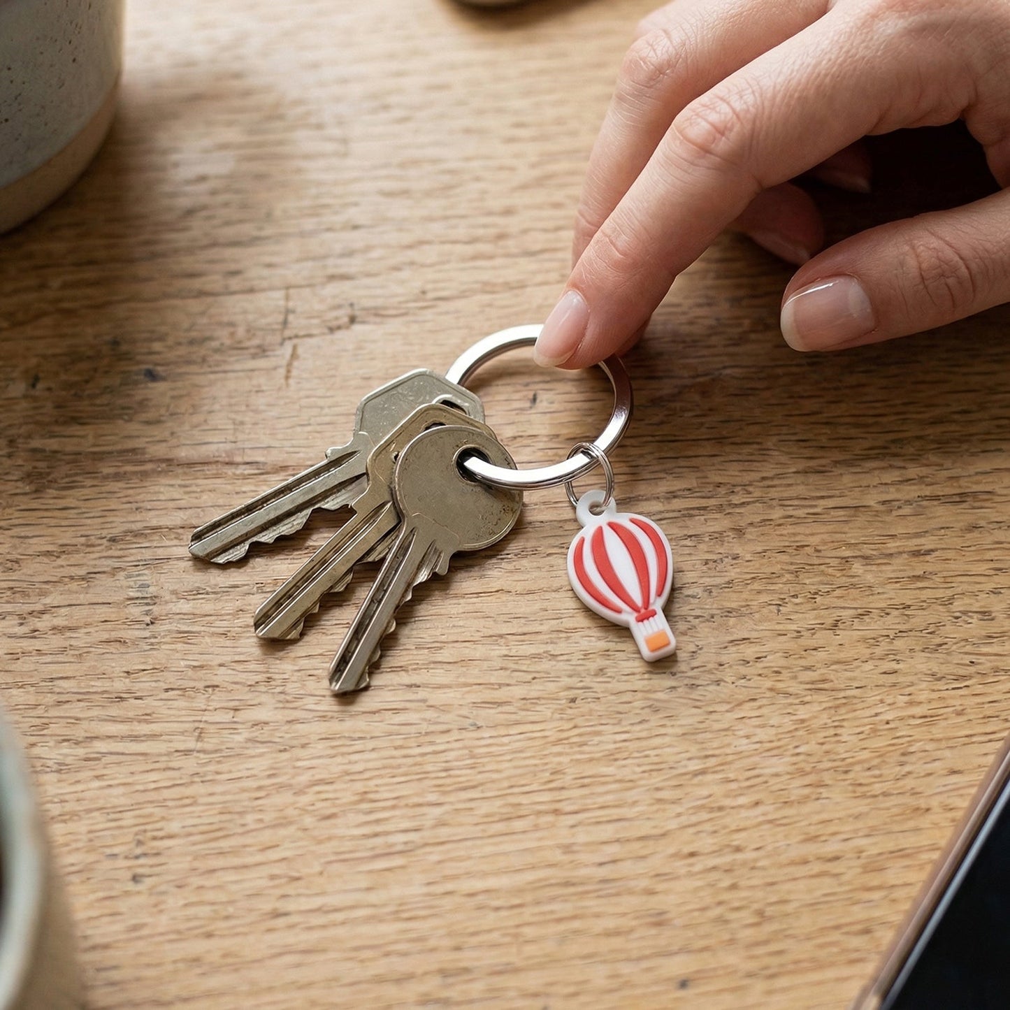 Air Balloon Charm Keychain Set