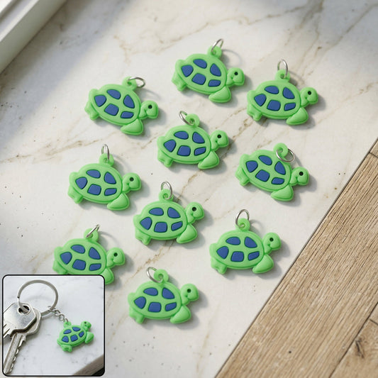 Cartoon tortoise key ring set
