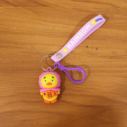 Cute Cartoon Duck Keychain (1 Pc)