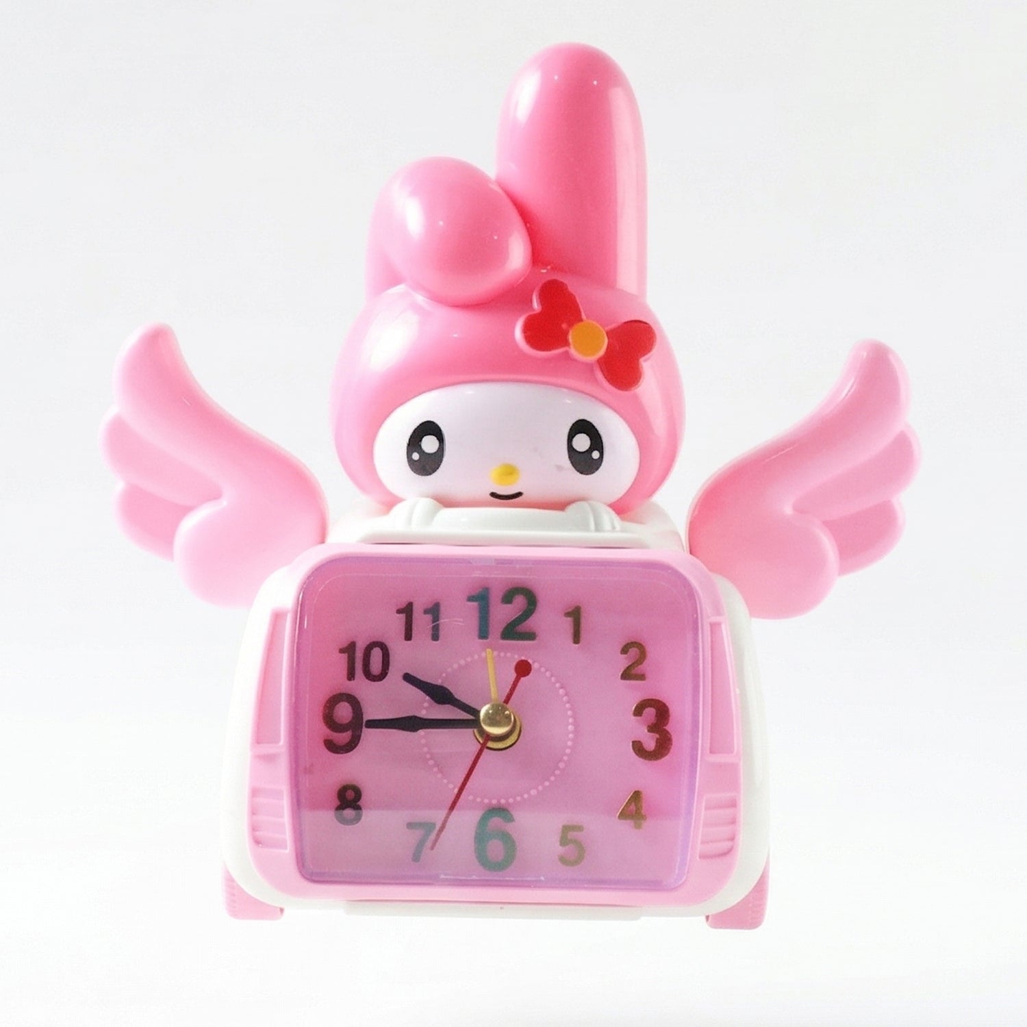 kids pink alarm clock bunny