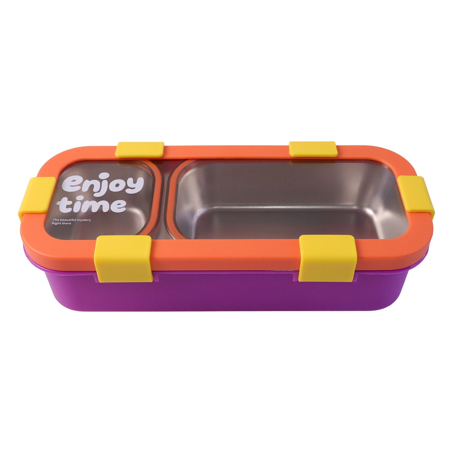 steel lunch box with spoon fork