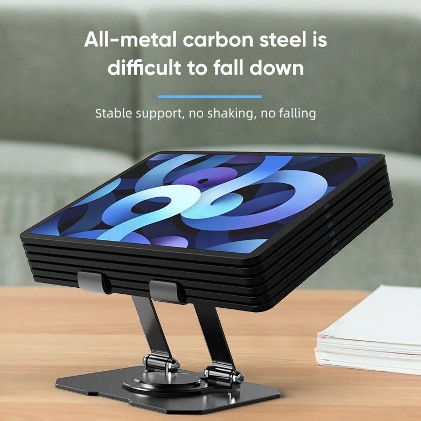 Premium Adjustable Foldable Metal Tablet Stand (1 Pc)