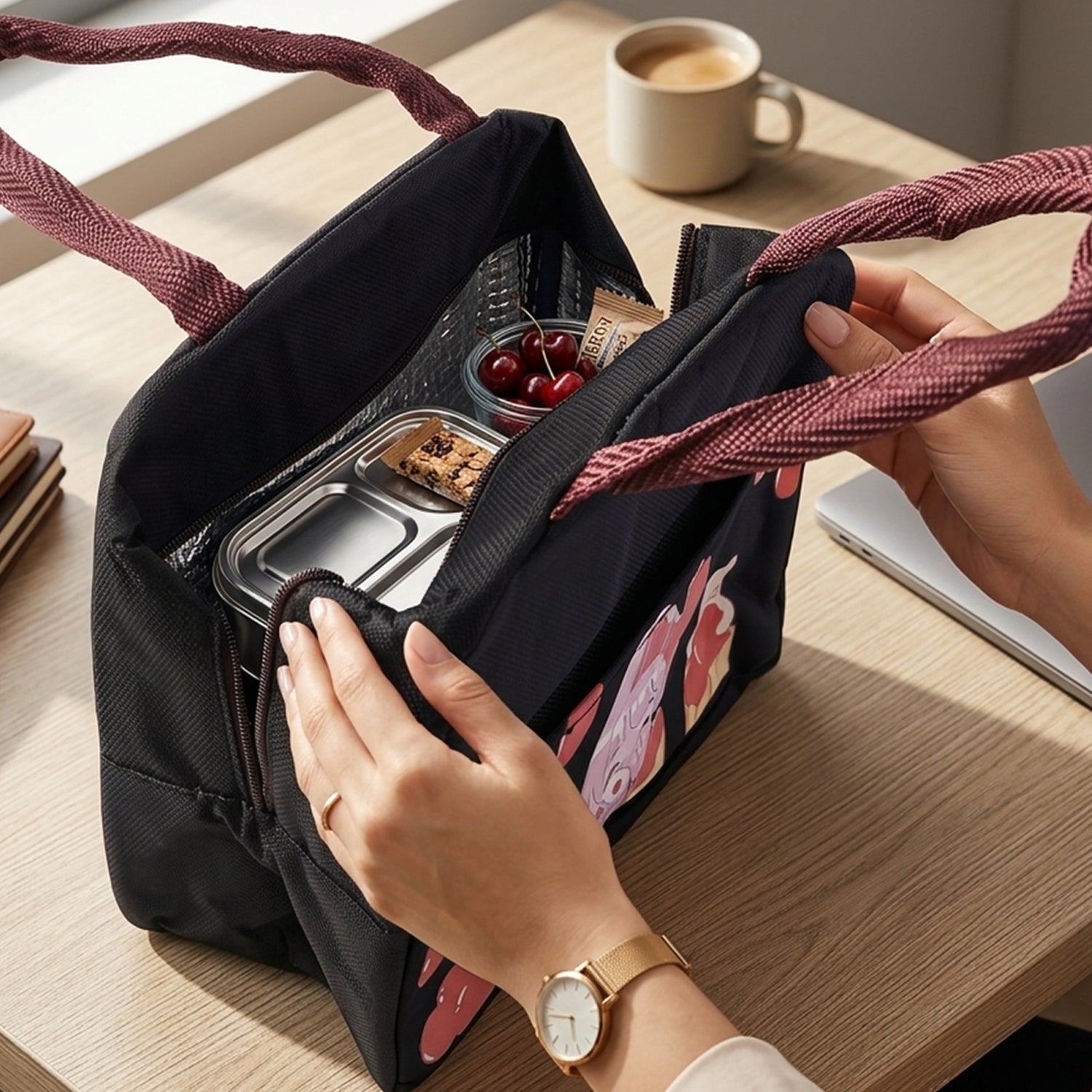 cartoon print food bag