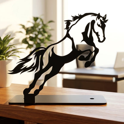 metal horse office table decor