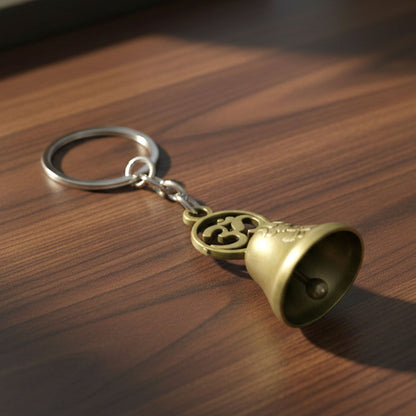 Om Symbol Temple Bell Metal Keychain (1 Pc)
