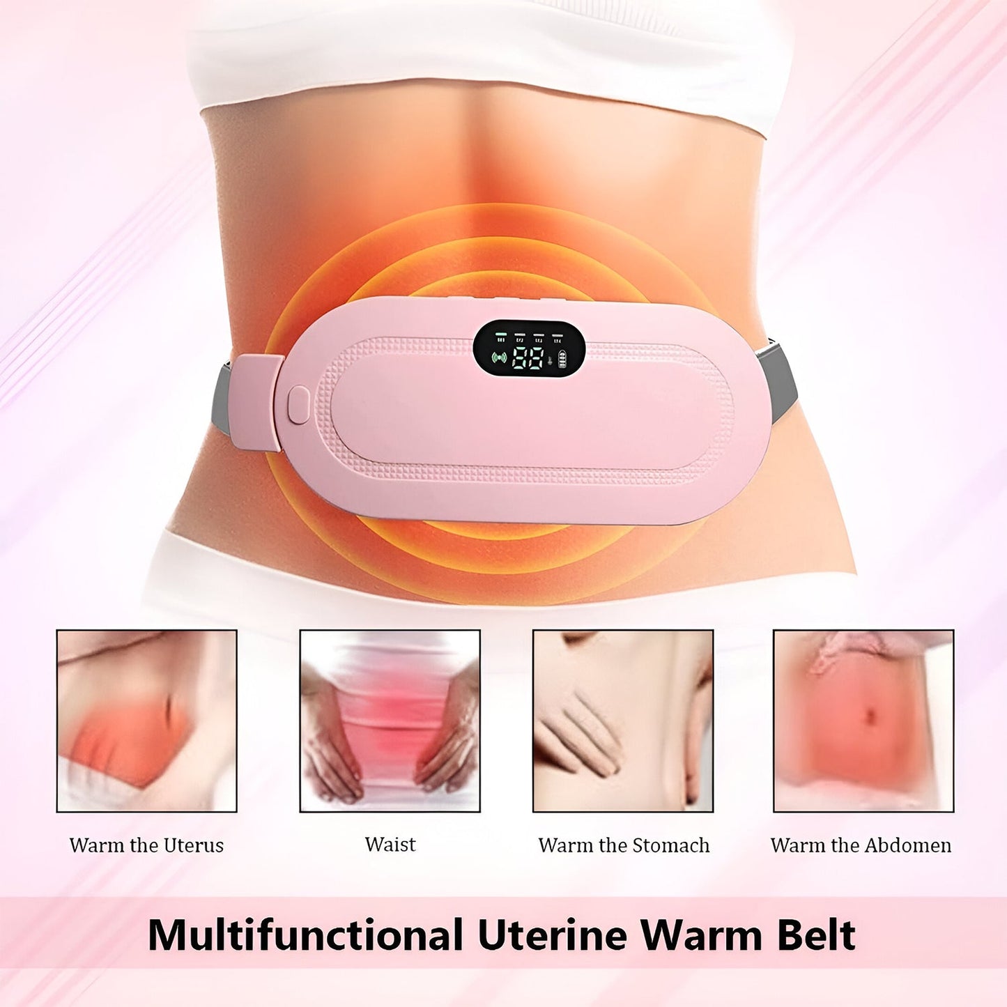 Home-use electric heating belt for back and belly