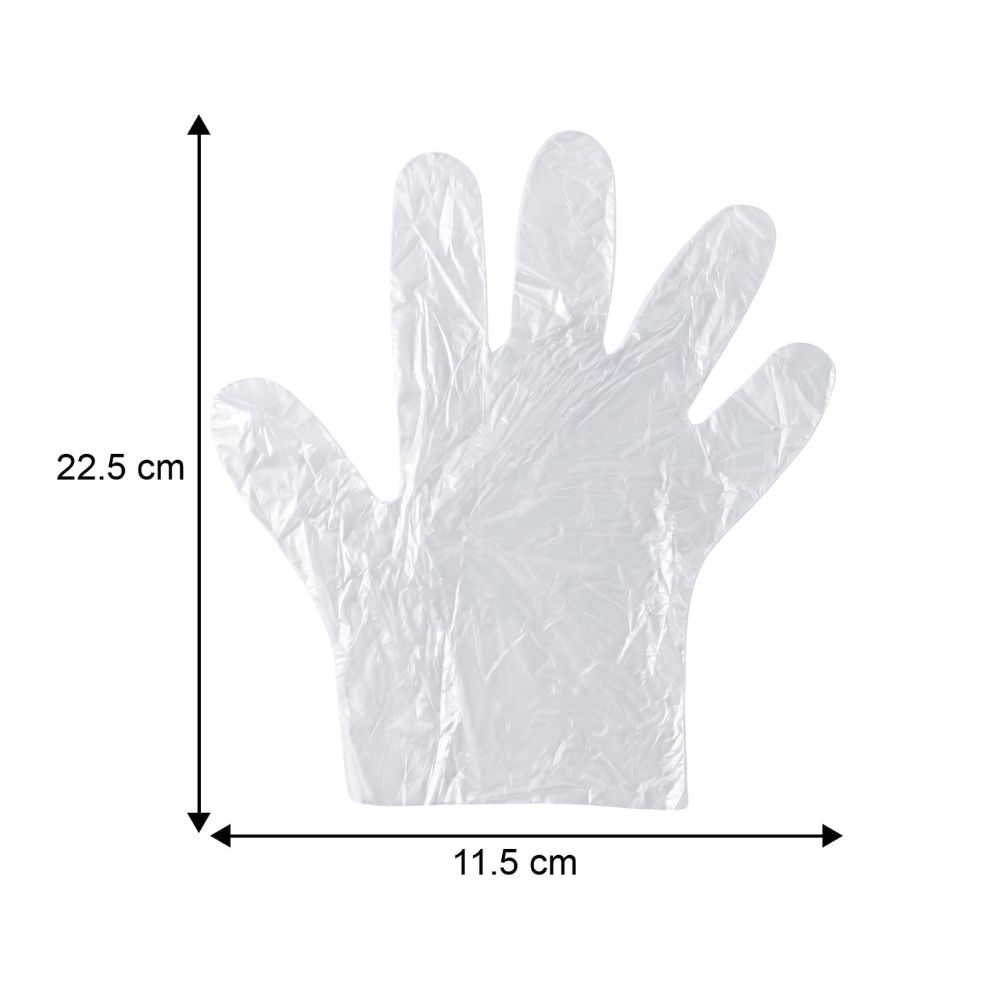 Disposable Clear Plastic Gloves (100 Pc, Large)