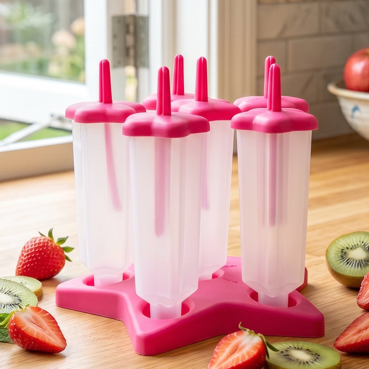 Plastic Ice Cream Molds with Lid (1 Set / 6 Pc)