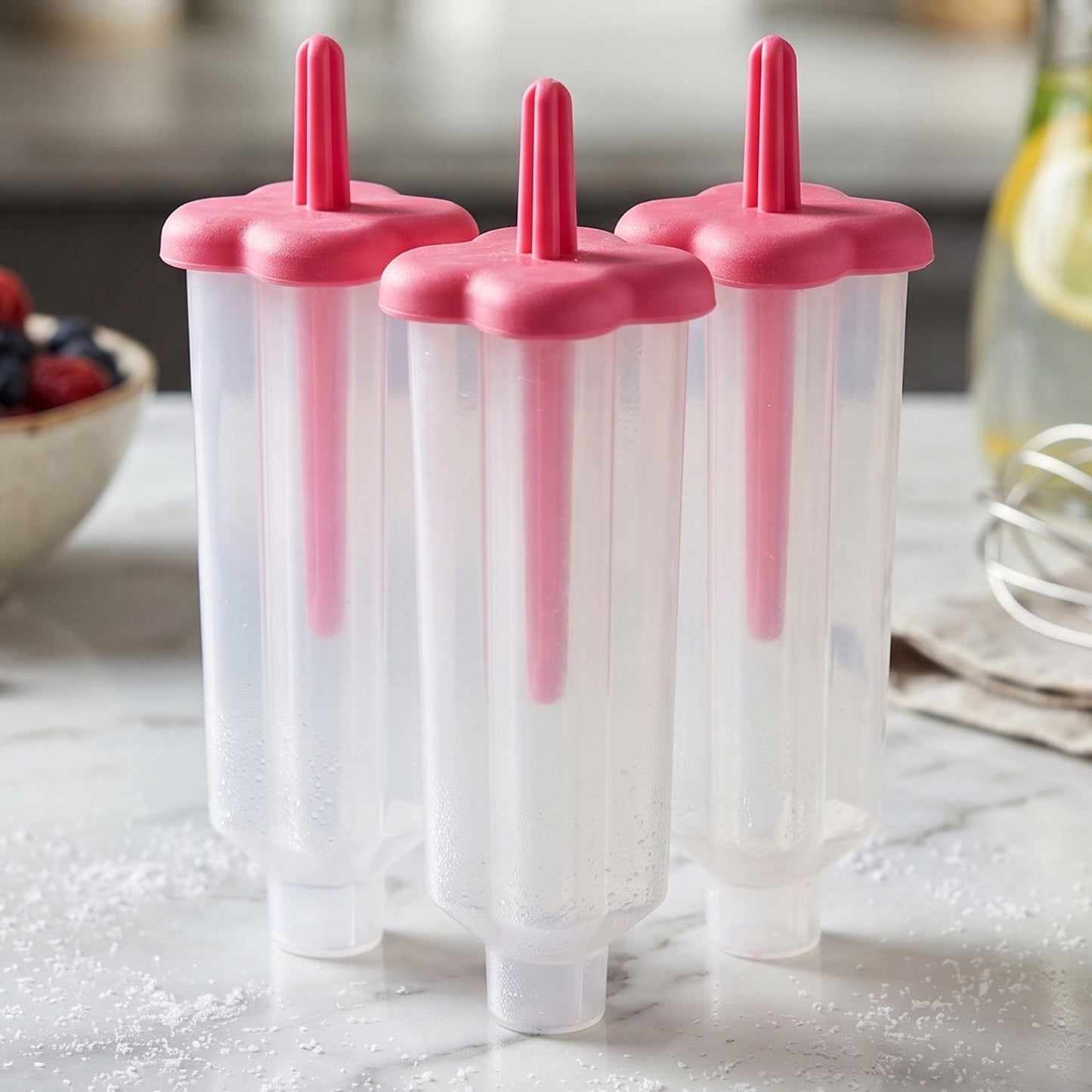 Plastic Ice Cream Molds with Lid (1 Set / 6 Pc)