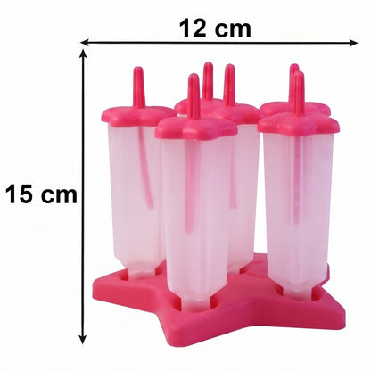 Plastic Ice Cream Molds with Lid (1 Set / 6 Pc)