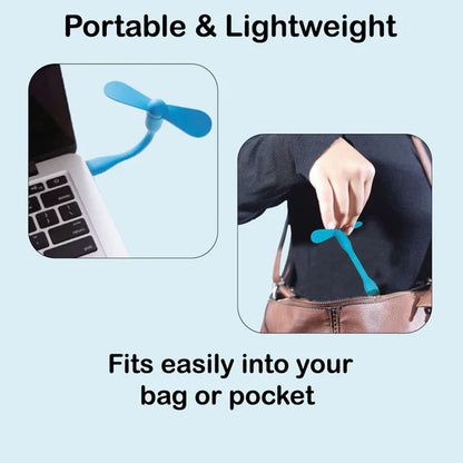 Portable USB Mini Flexible Fan (1 Pc)