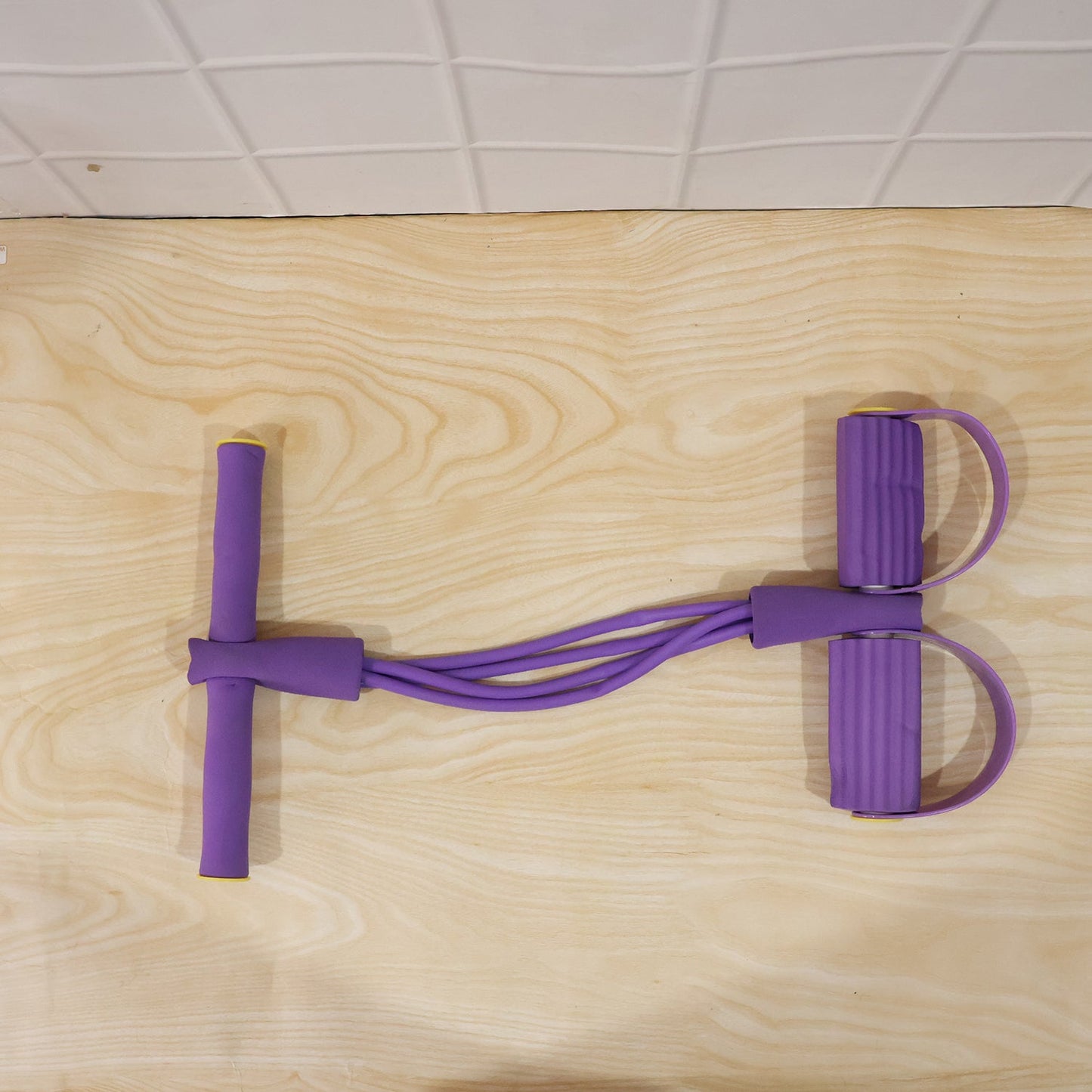 Portable Pull Rope Resistance Exerciser with Foot Pedal Support (1 Pc)