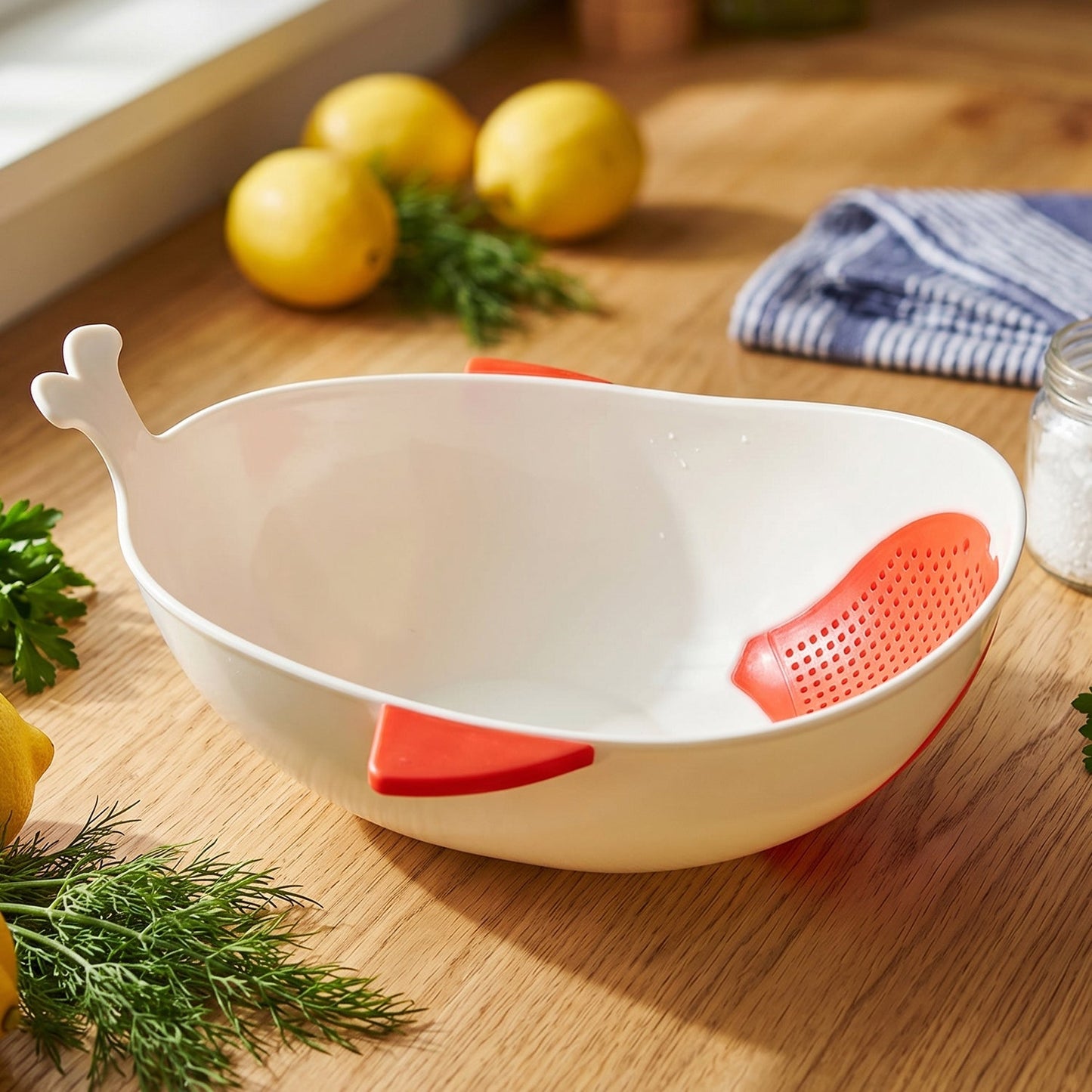 Fish-Shaped Rice Drainer for Efficient Washing and Draining – 1 Pc