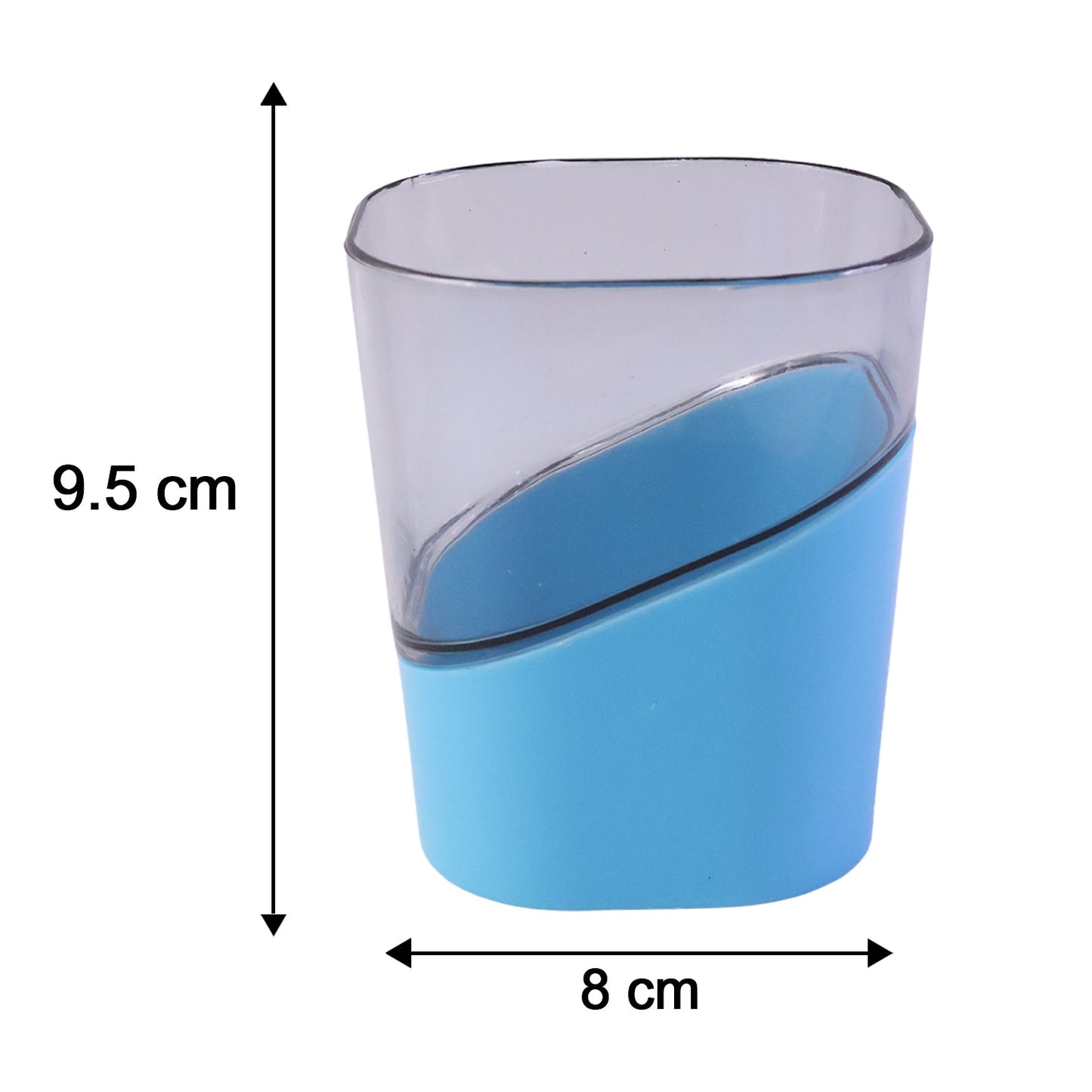 Prexo Stylish Grip Base Plastic Selo Glass (4 Pc, Set 300 ML Each)