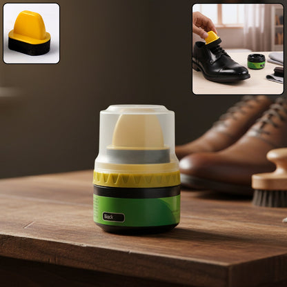 Black Shoe Polish Cream with Built-in Sponge Applicator (60 ML Approx)