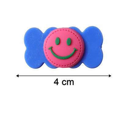 Colorful Smiley Candy Design Decorative Hair Clip Set (4 Pc)
