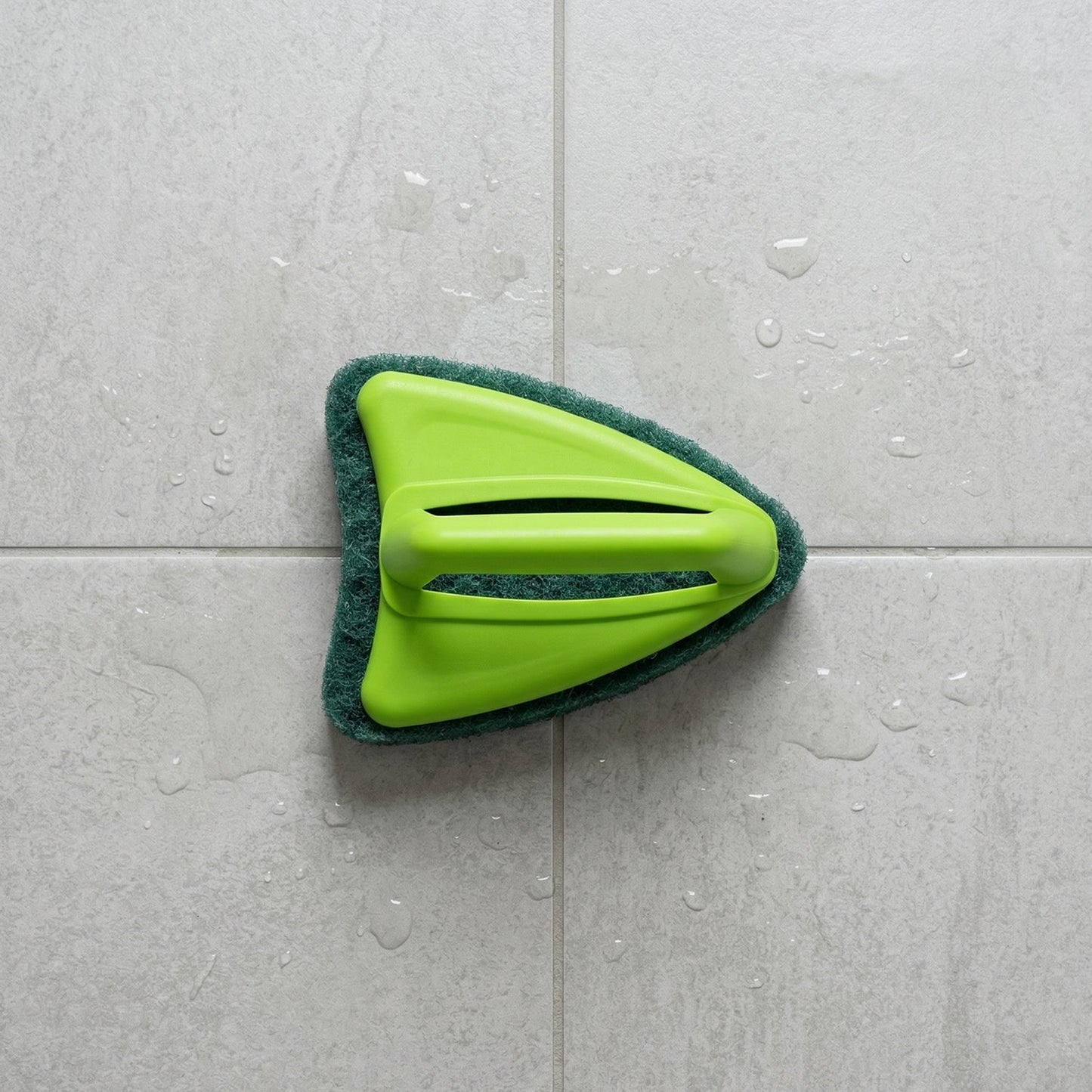 Bathroom Brush with abrasive scrubber for superior tile cleaning