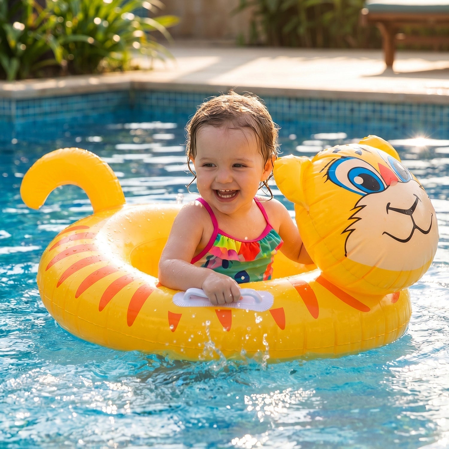 lightweight inflatable swim ring kids use