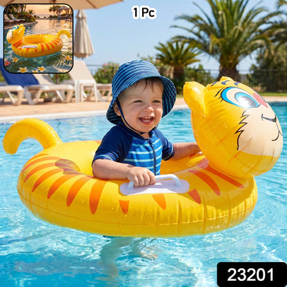 tiger design inflatable swim ring kids pool use,