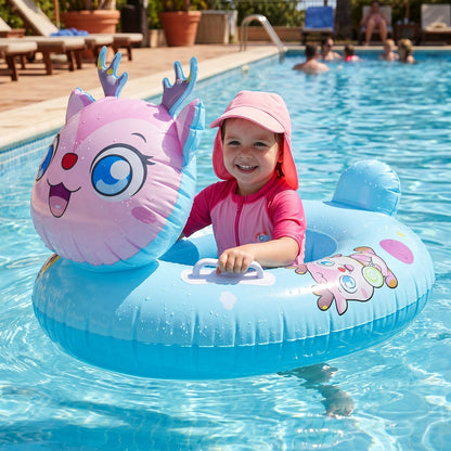 easy grip handle swim ring kids pool use
