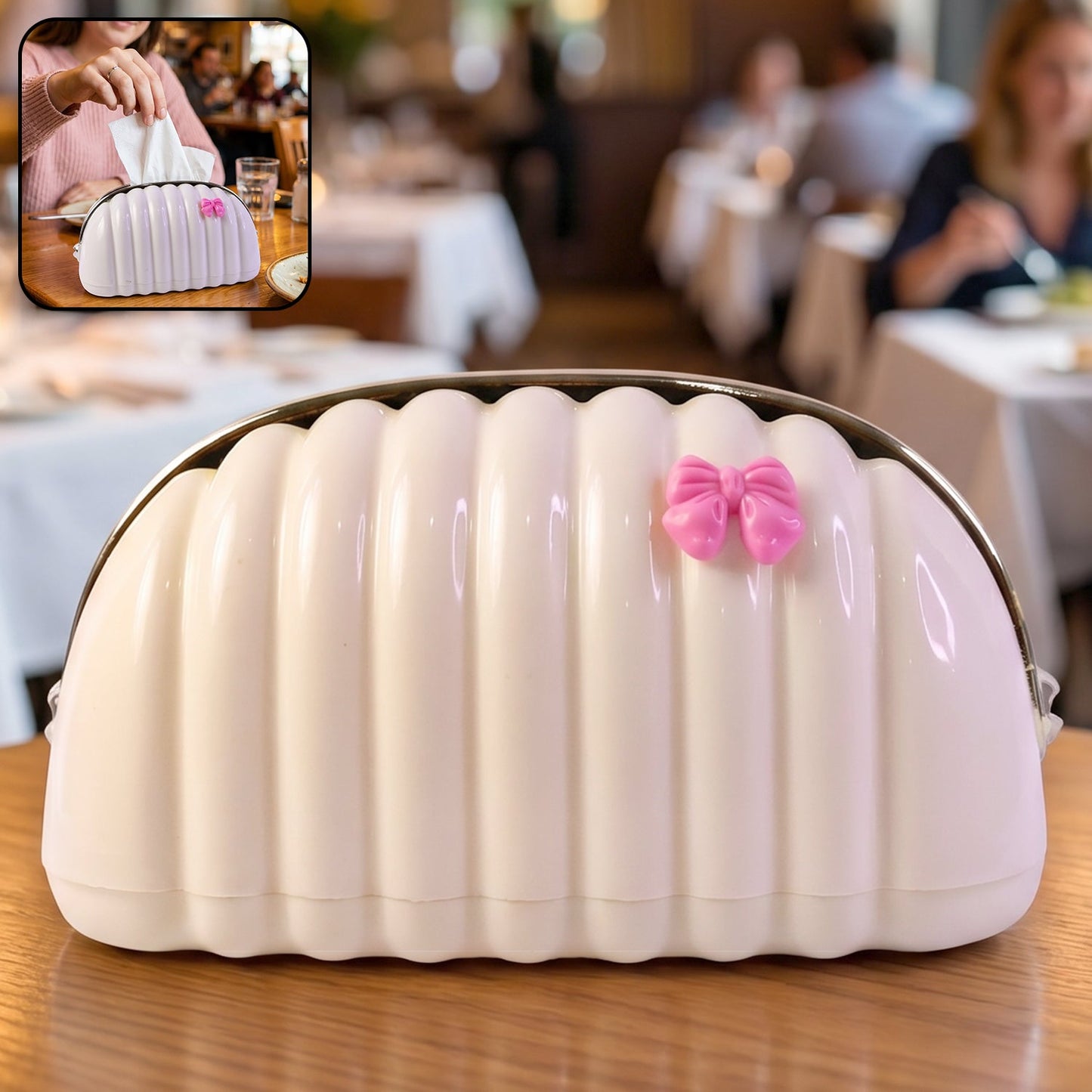 Shell Shape Creative Tissue Dispenser - Decorative Tissue Paper Holder Box