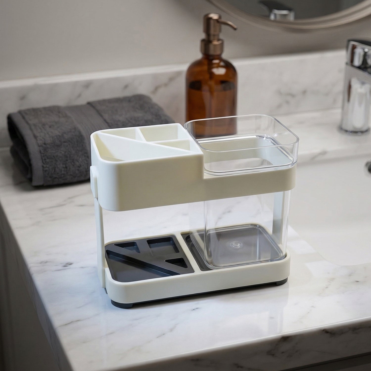 multipurpose toothbrush holder set