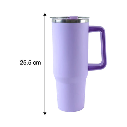 Konvex Large Capacity Insulated Tumbler Mug with Handle and Straw 1200 ML Approx