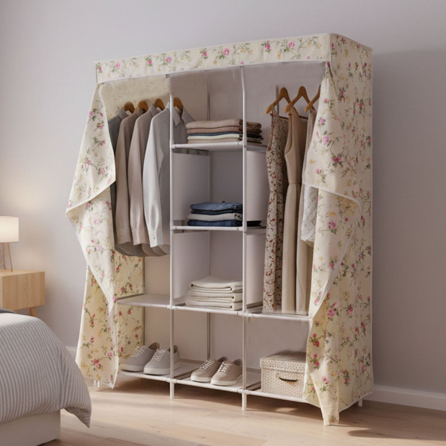 Space saving wardrobe organizer
