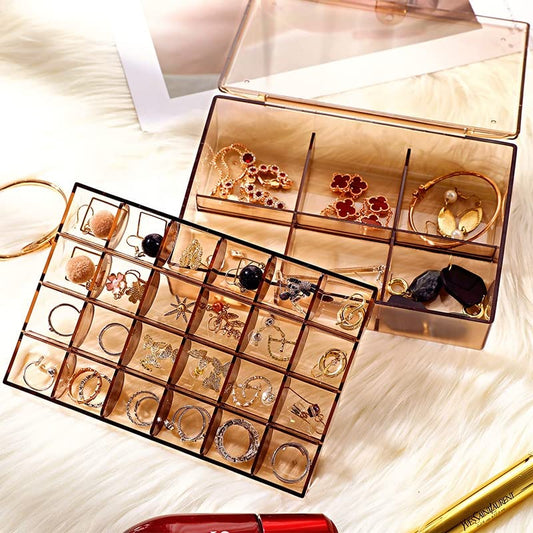 2-layer acrylic dustproof jewellery storage box 30 compartments India