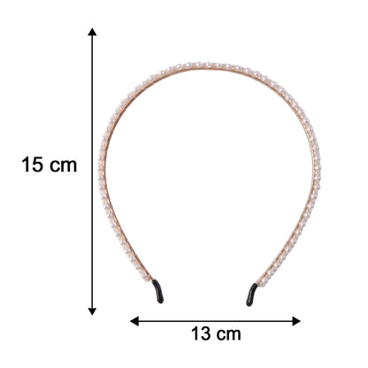 Slim Pearl Hairband Elegant Designer Headband for Women (1 Pc)