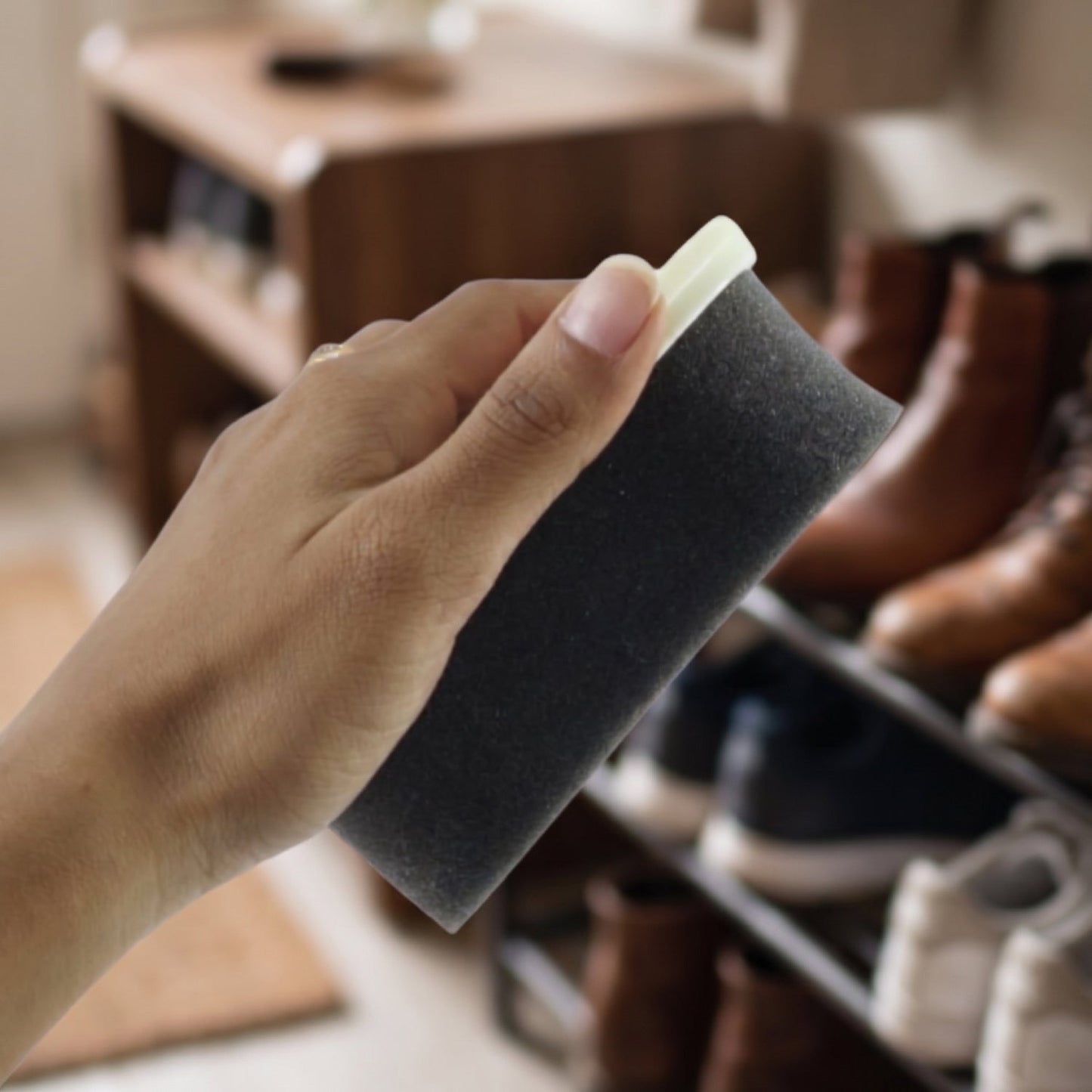 instant shine footwear tool
