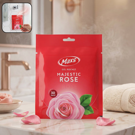 Maxs Majestic Rose Gel Air Freshener Pocket Long Lasting 10 Gm