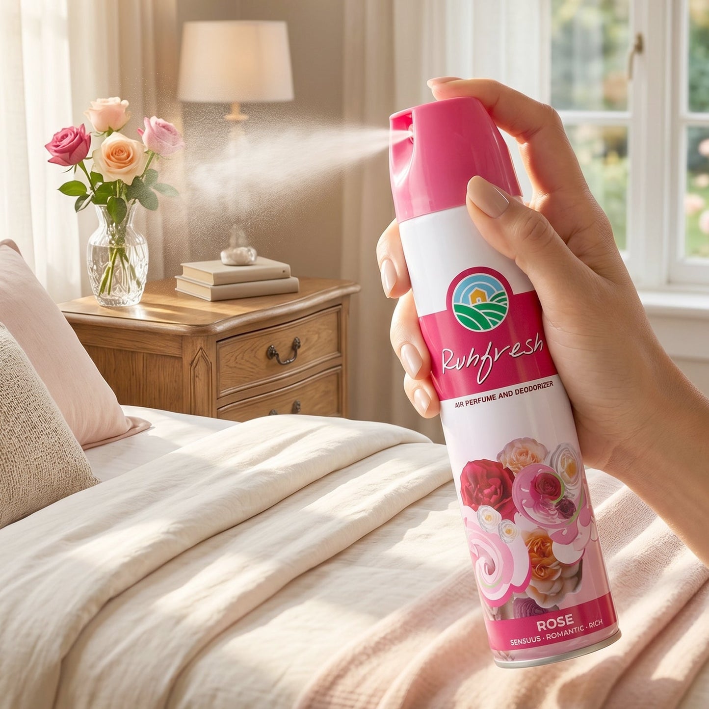 Rose Air Freshener Spray (1 Pc, 220 ML)