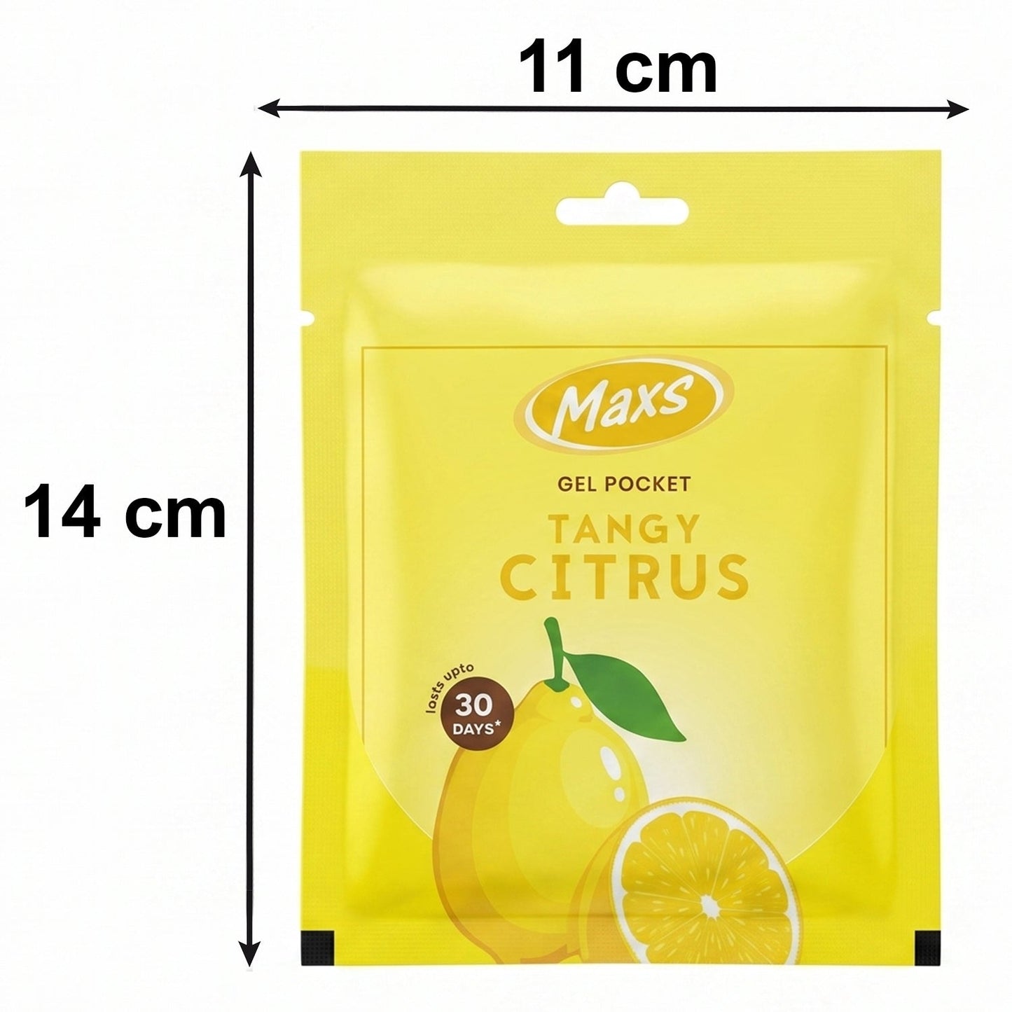 Maxs Tangy Citrus Gel Air Freshener Pocket Long Lasting 10 Gm