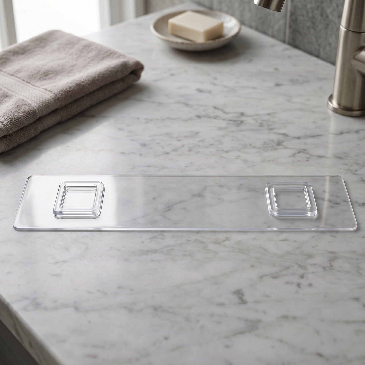 Stylish Bathroom Wall Shelf – 1 Pc, Multi-Purpose Storage Organizer with Hooks