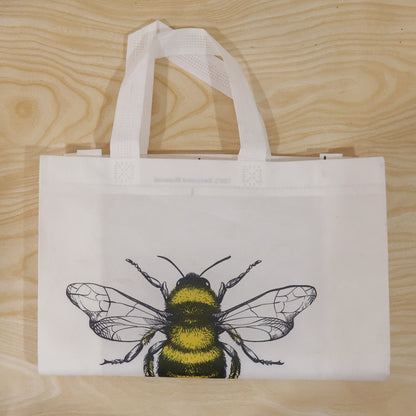 Bee Tote Bag Top View Recycled Material