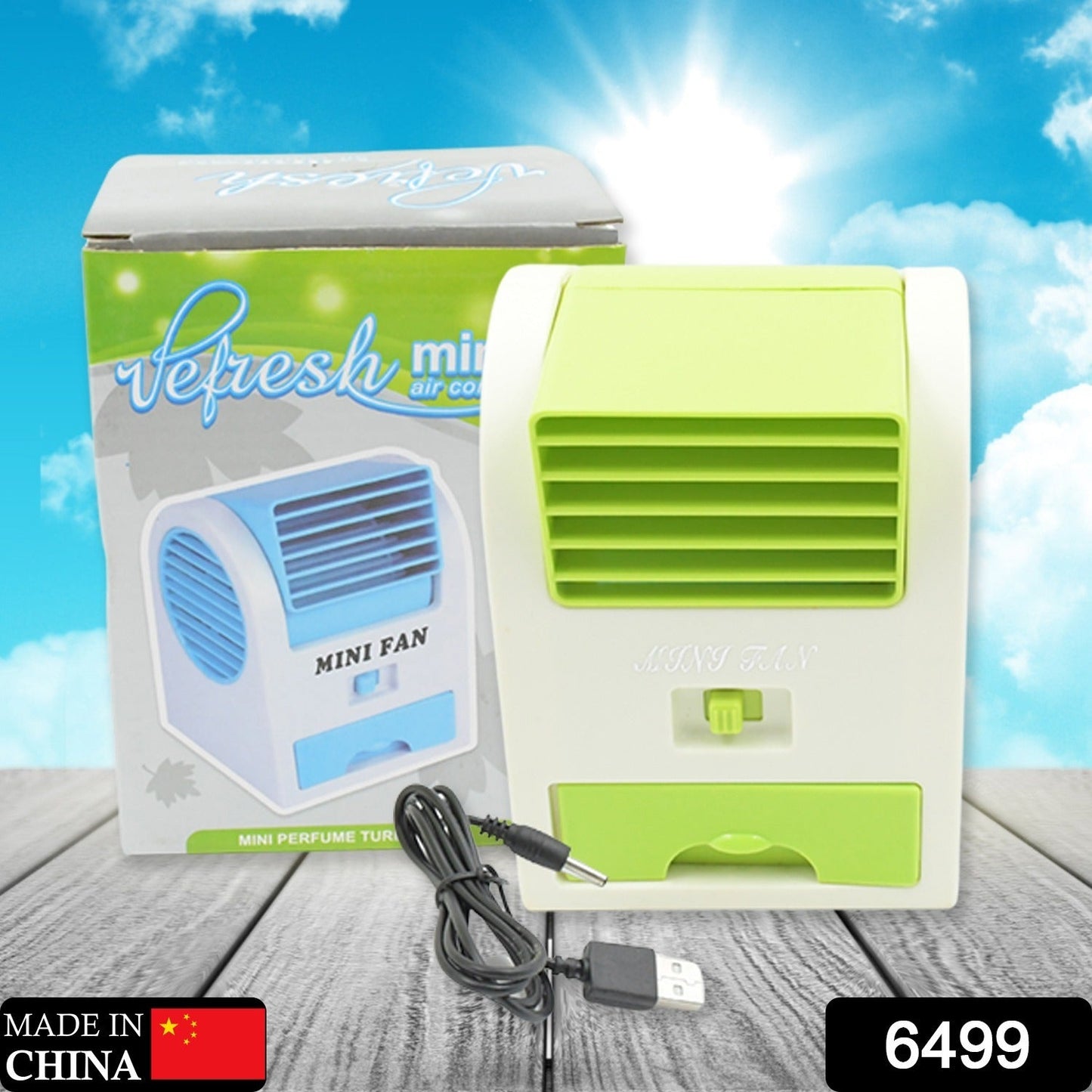 Rechargeable Mini Personal Air Cooler – Desktop Cooling Fan