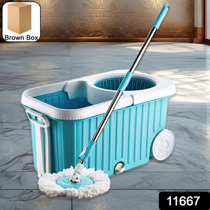 Apex Magic 360° Spin Mop Cleaning System with Stainless Steel Spinner
