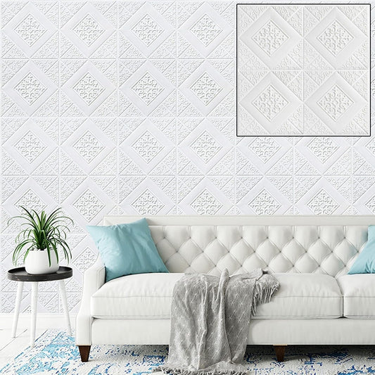Wallpaper 3D Foam Wallpaper Sticker Panels (70 x 70 Cm / 1 Pc)