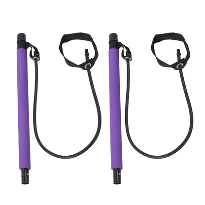Fitness Pilates Stick with Foot Loops