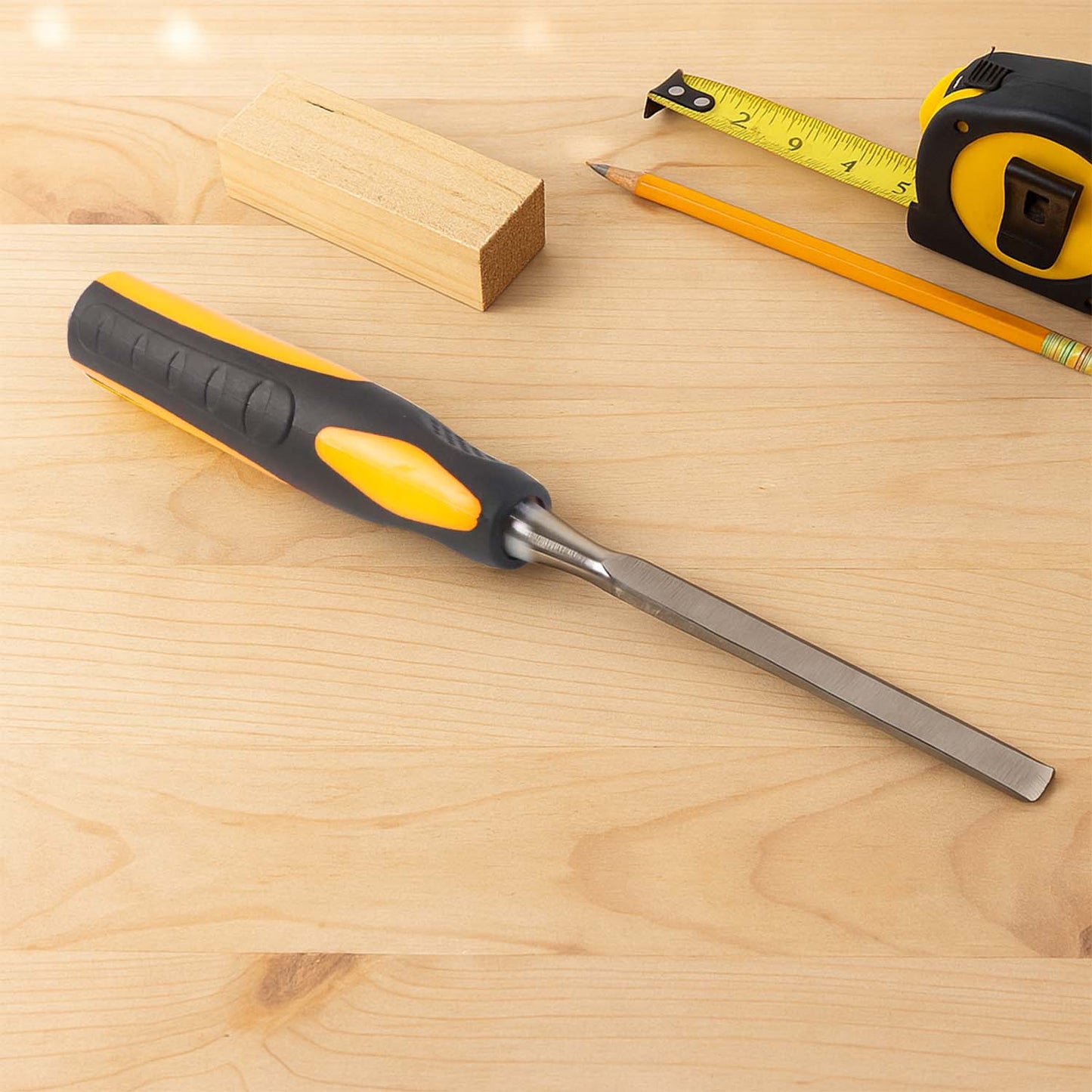 Heavy-Duty Woodworking Chisel with Ergonomic Handle (12mm / 1 Pc)