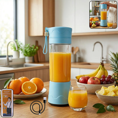 Portable USB Rechargeable Electric Juicer Blender (1 Pc)