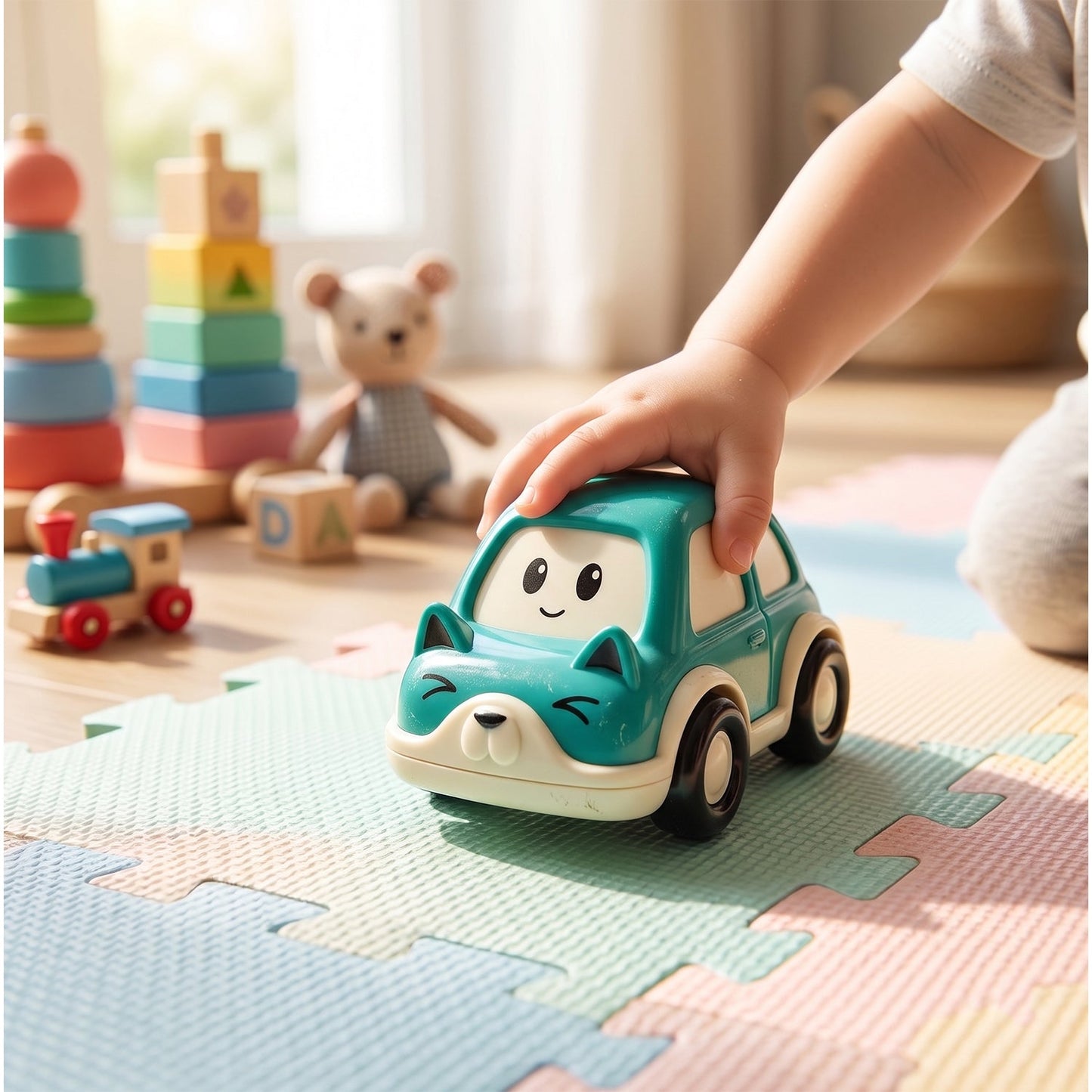 Funwoods Scurry Toy Cars for Kids - 12 Pcs, Colorful, Fun & Interactive Cars
