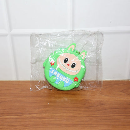 Cute Cartoon Character Coin Pouch with Keychain & Wrist Strap