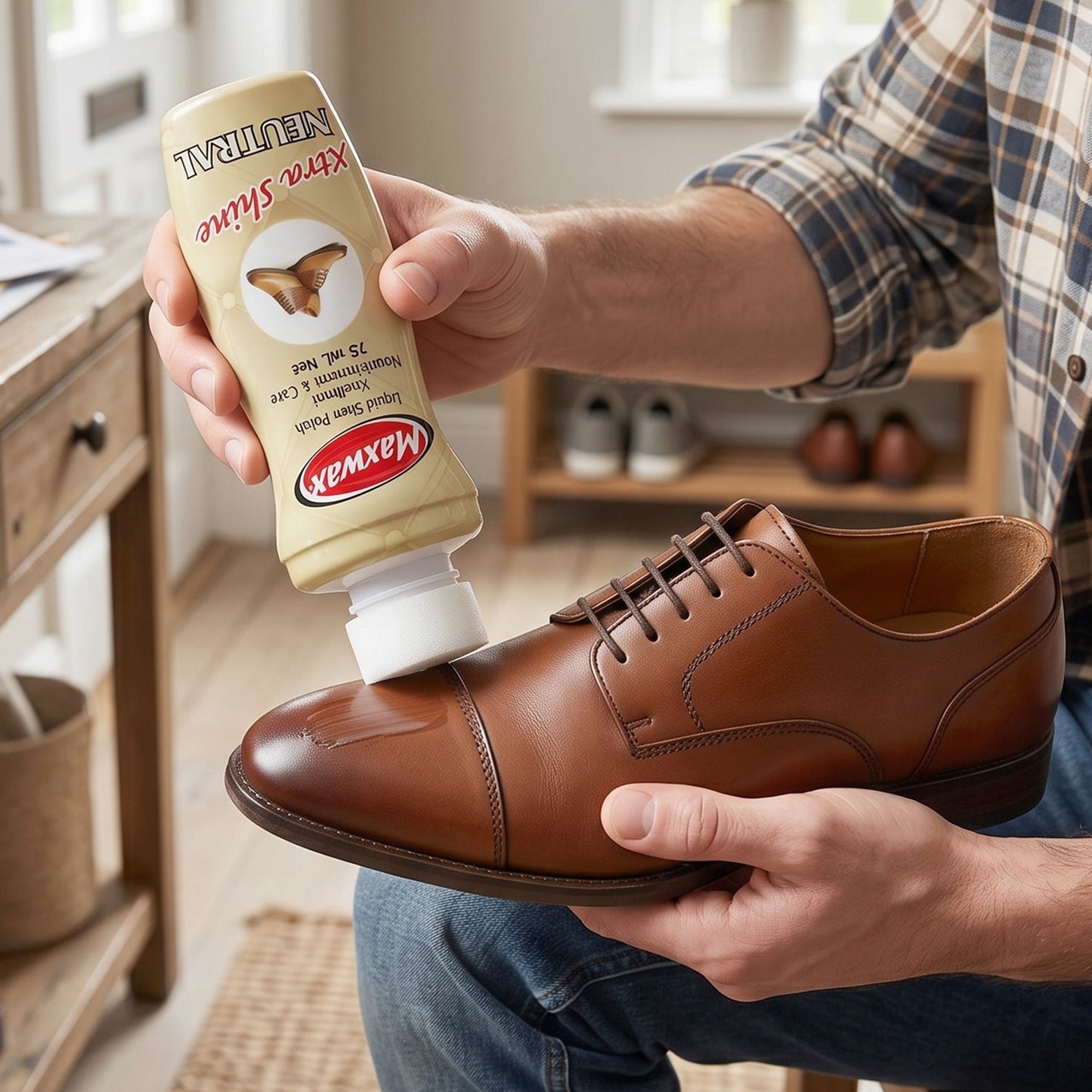 Leather shoe care polish