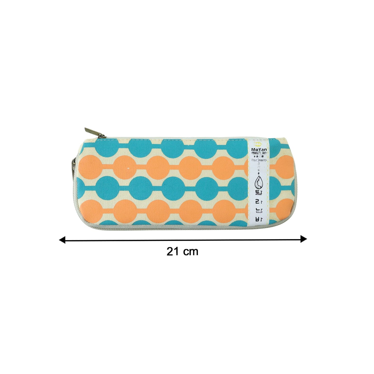 Stylish Multi-Color Geometric Printed Pencil Pouch (1 Pc)