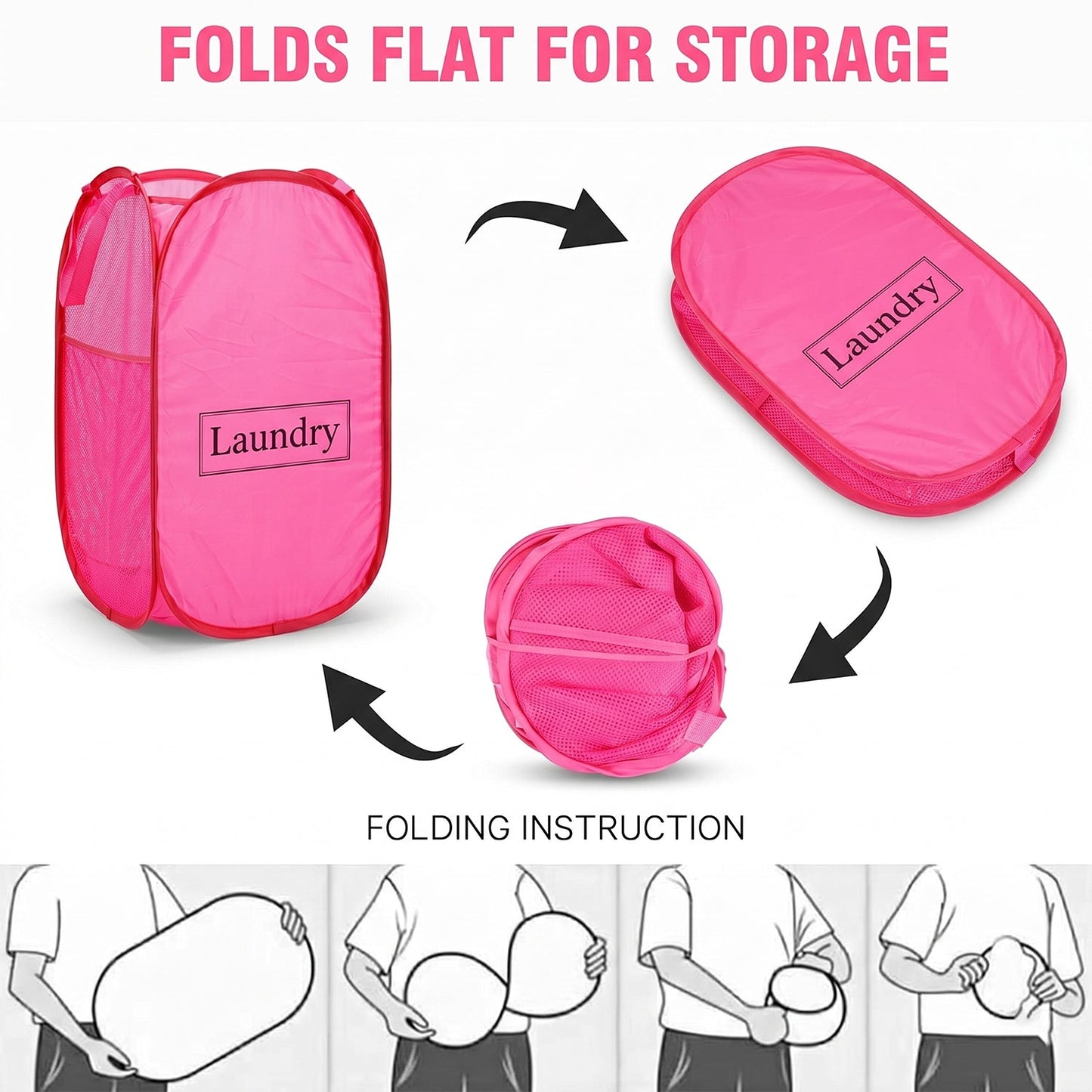 space saving laundry basket