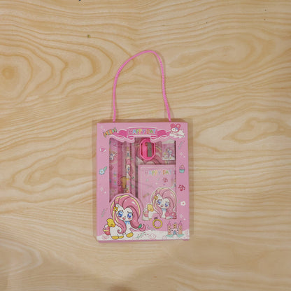 unicorn theme stationery set