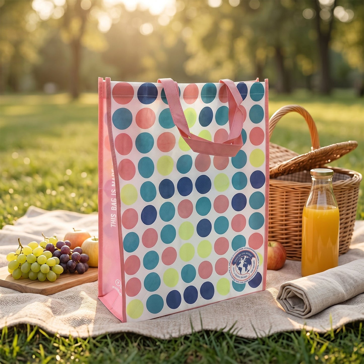 Large Multipurpose Printed Carry Hand Bag (1 Pc Big Size 50x41 Cm)